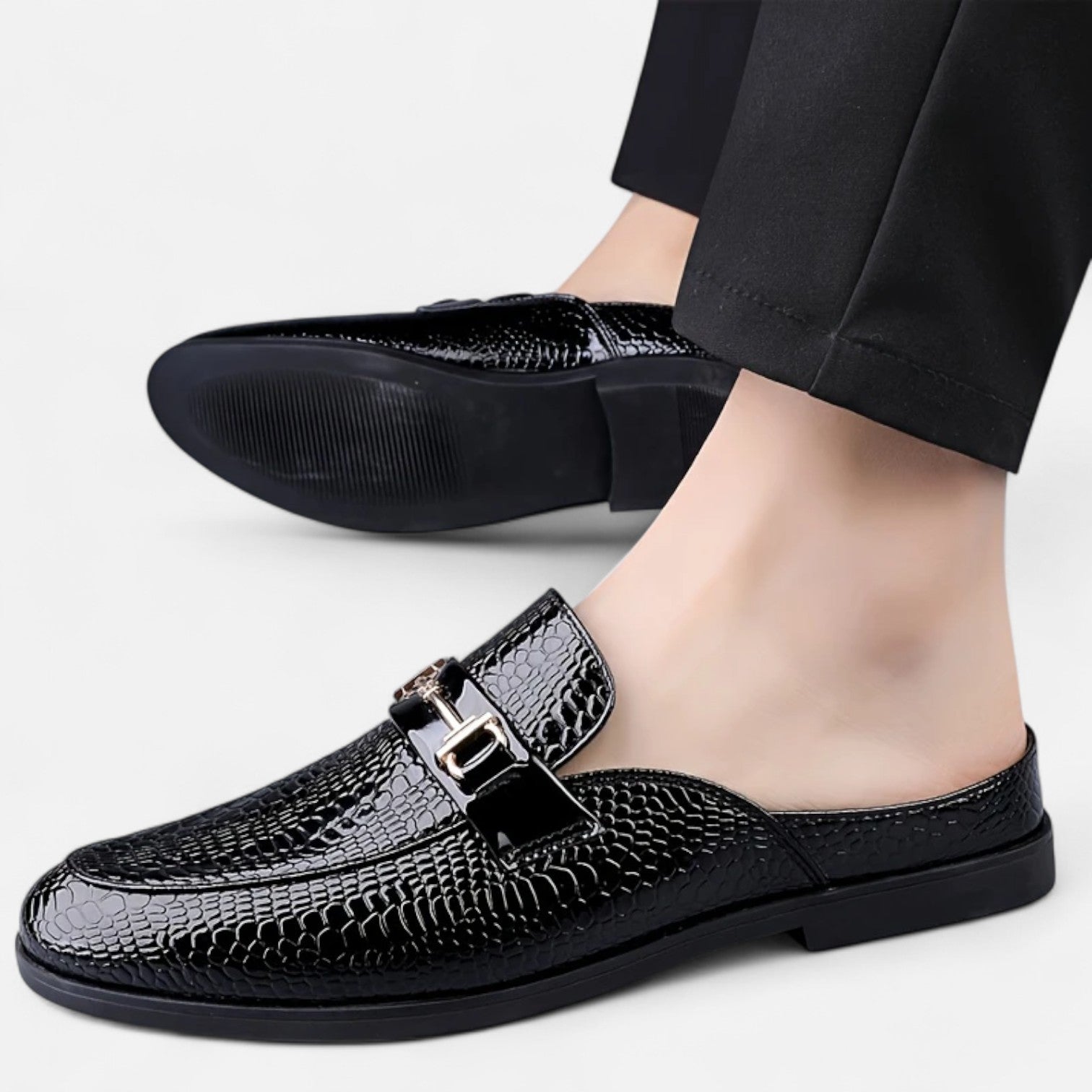 Old Ancien | Men’s Dress Loafers – Buckled Round Toe Classic