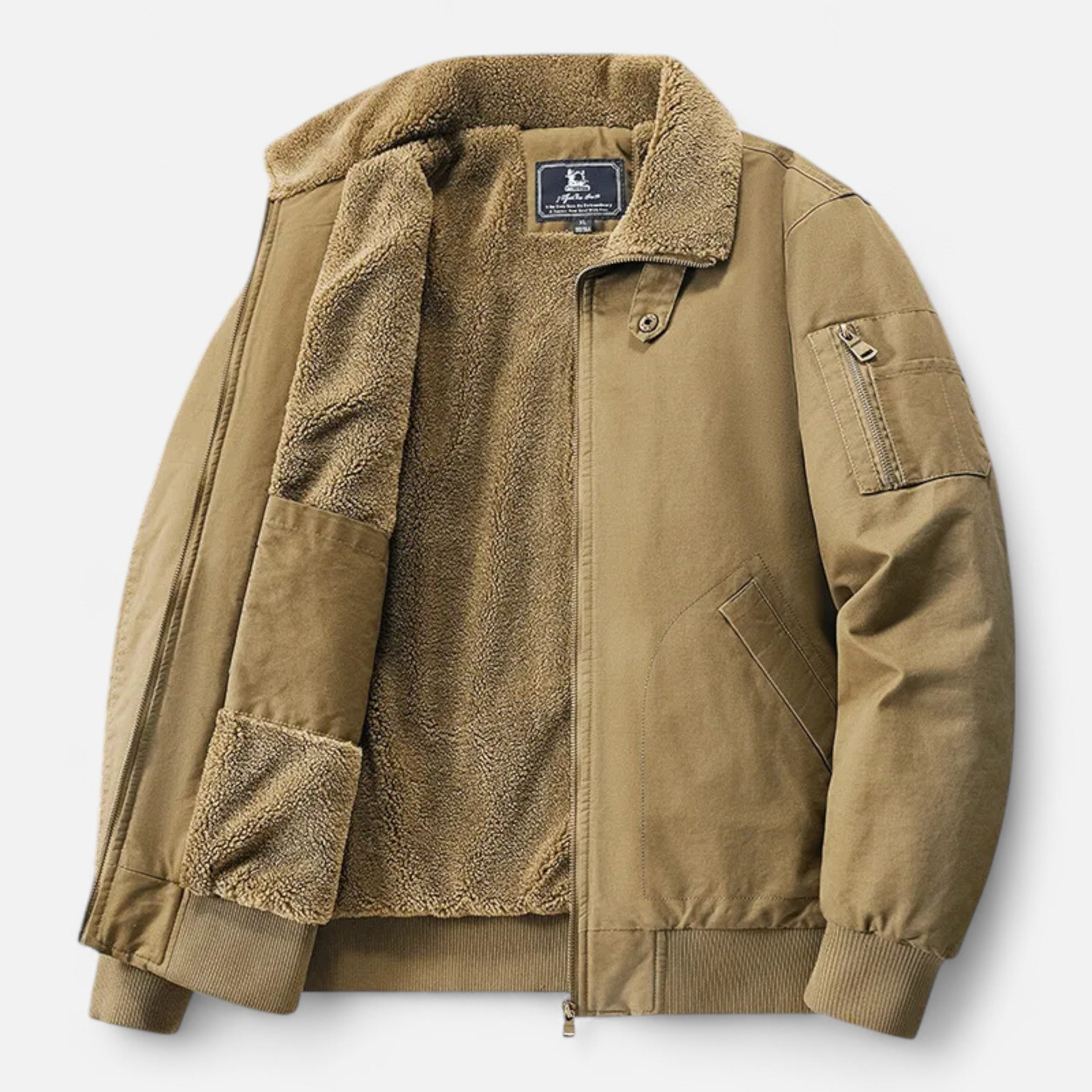 Old Ancien | Men’s Casual Jacket – Refined Cotton & Lambswool Blend