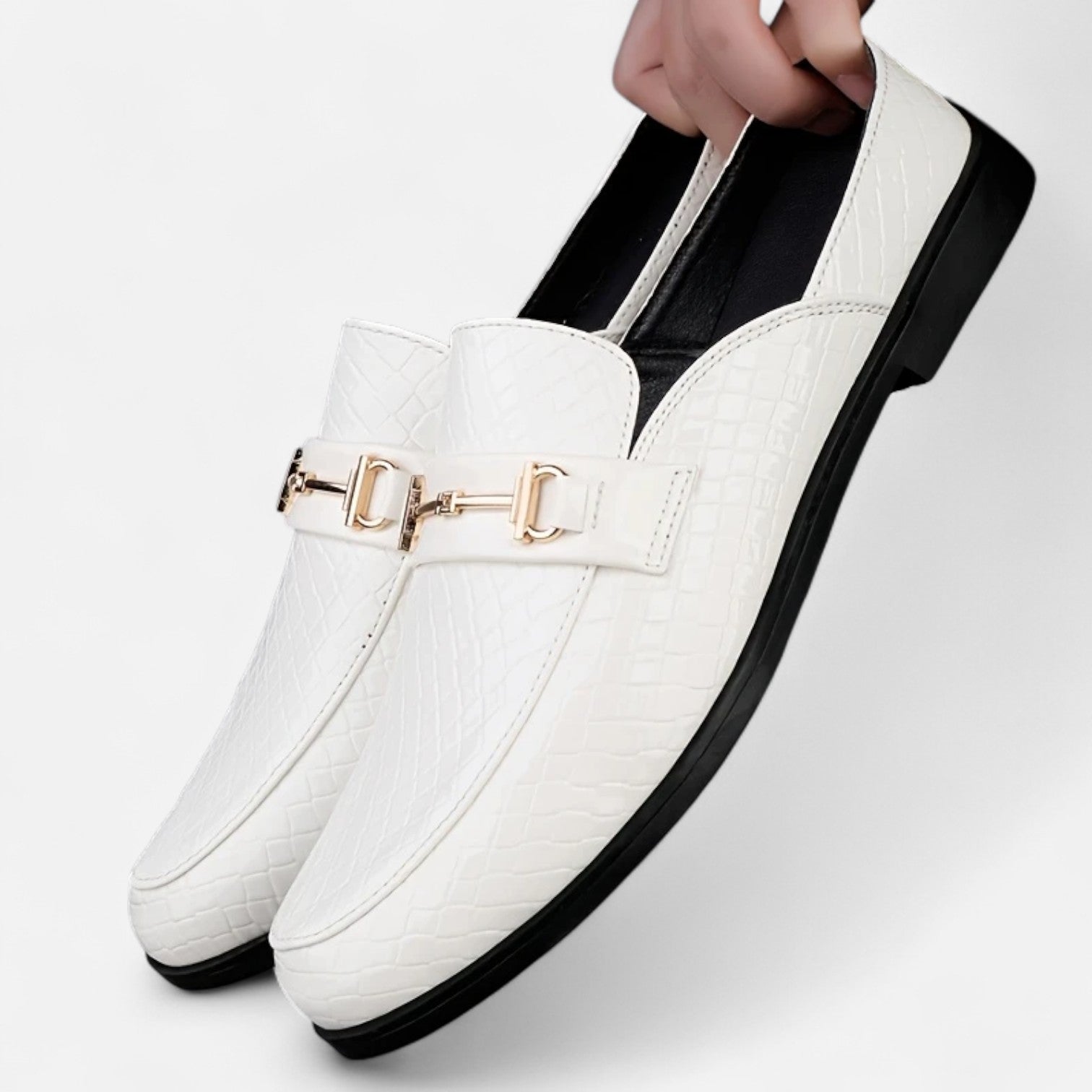 Old Ancien | Men’s Dress Loafers – Buckled Round Toe Classic