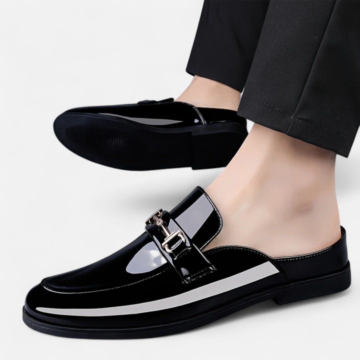 Old Ancien | Men’s Dress Loafers – Buckled Round Toe Classic