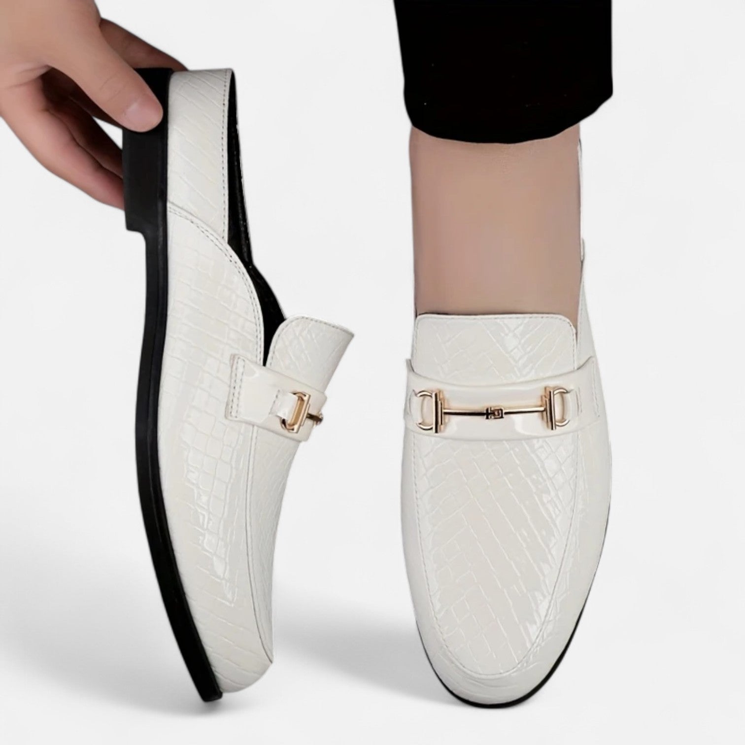 Old Ancien | Men’s Dress Loafers – Buckled Round Toe Classic