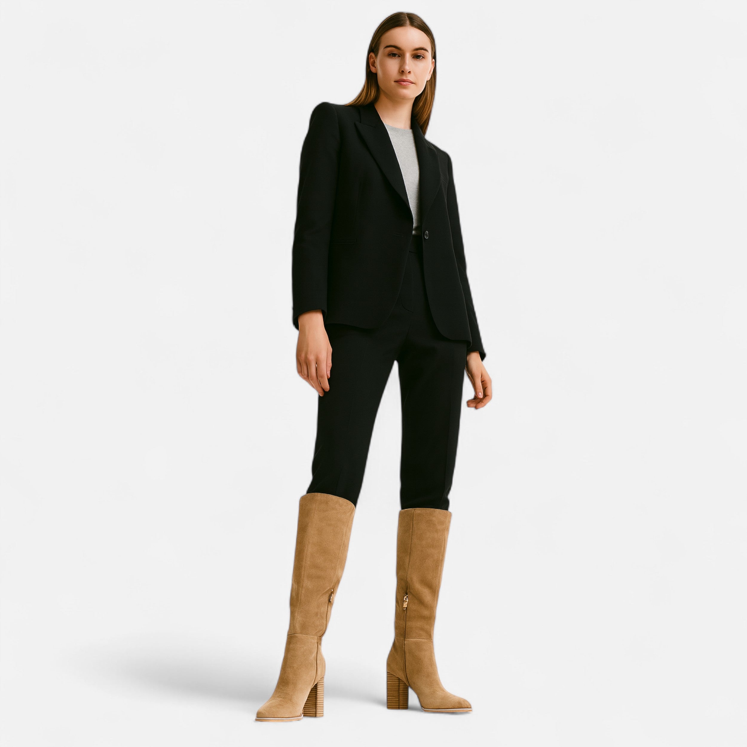 Old Ancien | Women’s Long Boots – Equestrian Light Brown Elegance