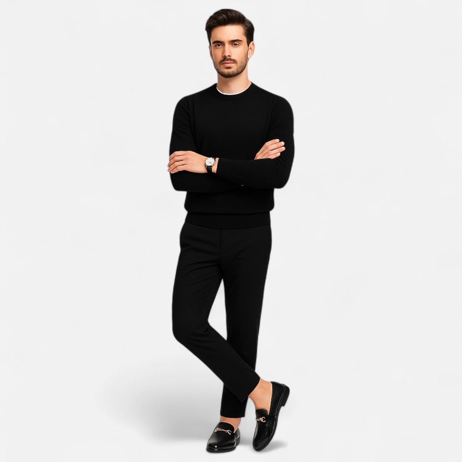 Old Ancien | Men’s Dress Loafers – Buckled Round Toe Classic