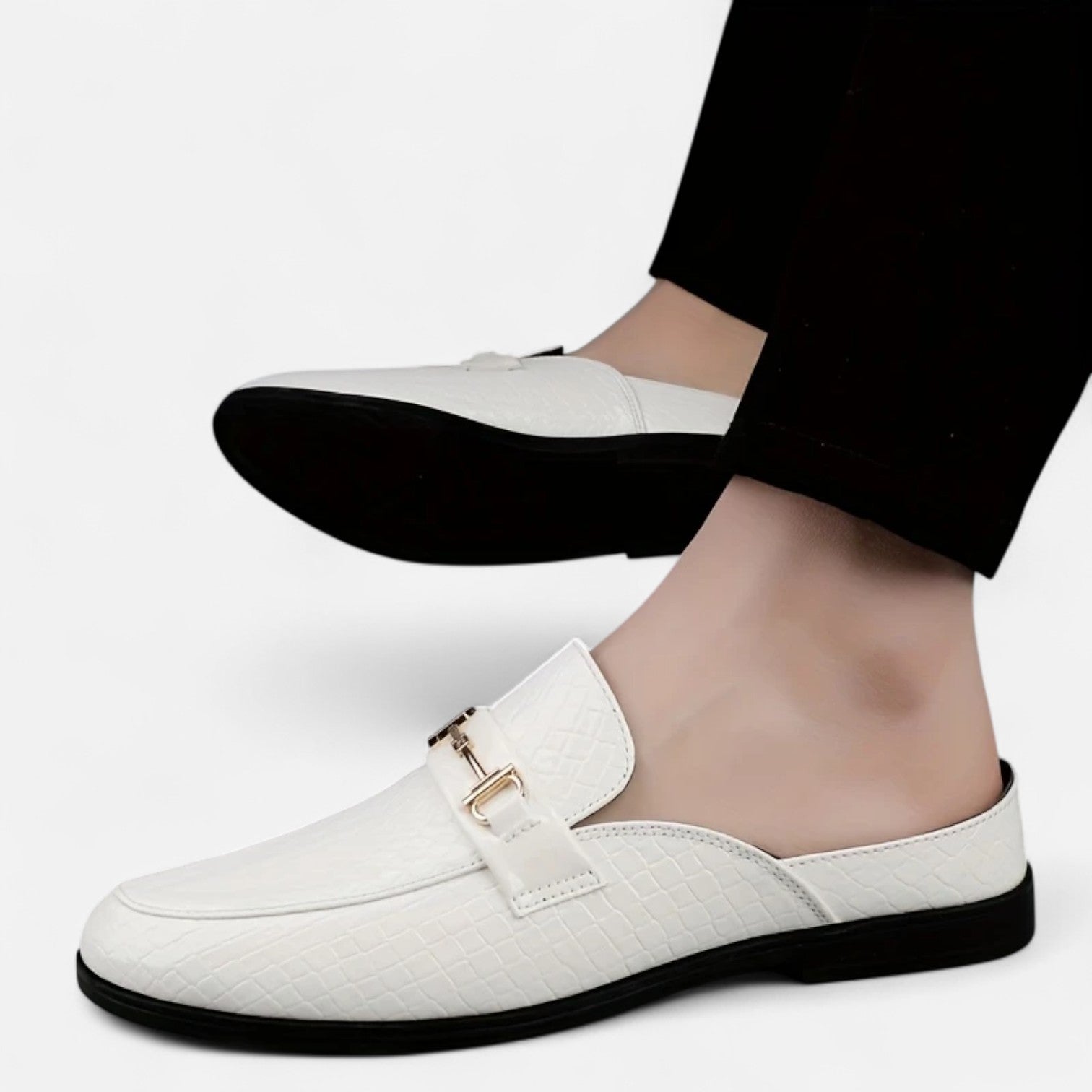Old Ancien | Men’s Dress Loafers – Buckled Round Toe Classic
