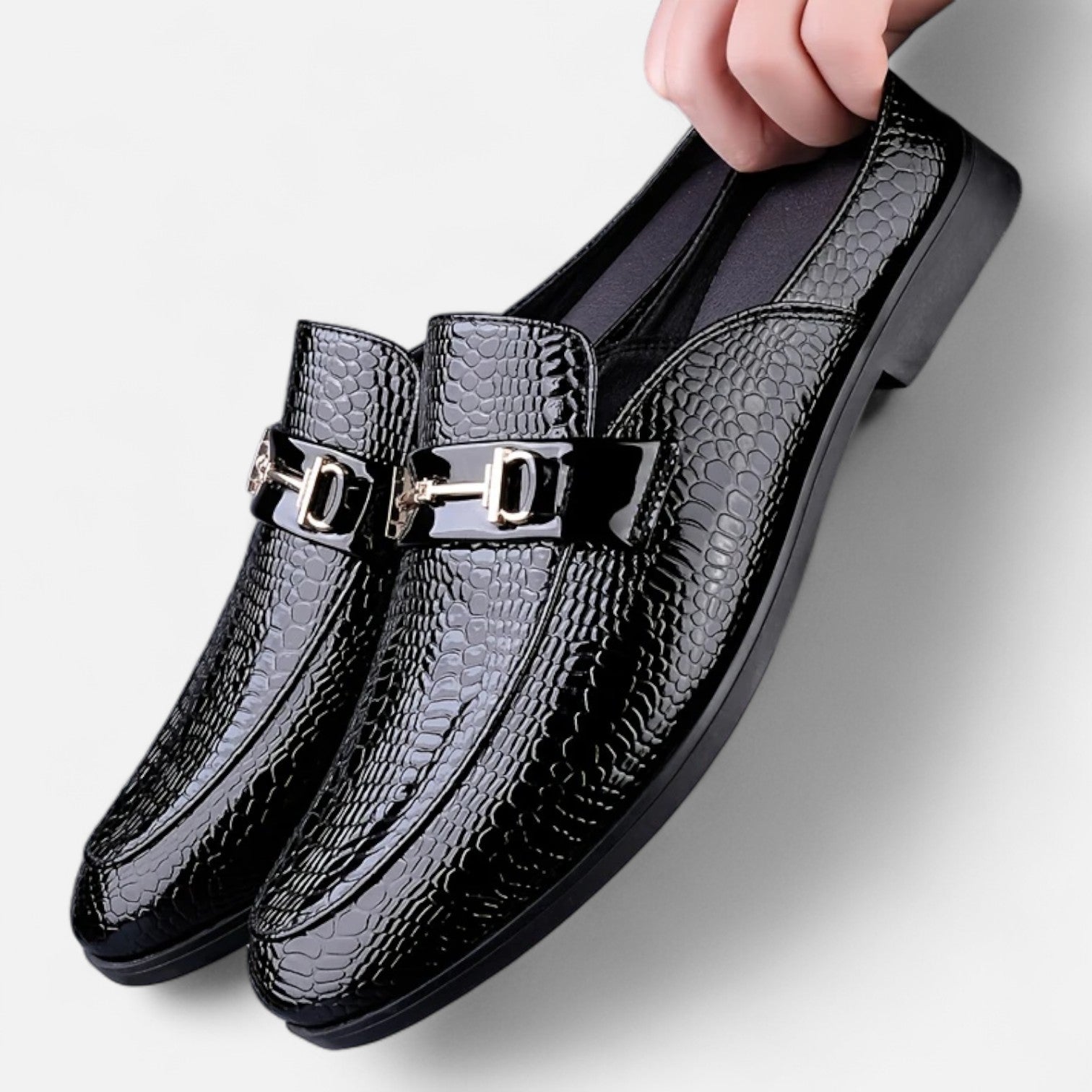 Old Ancien | Men’s Dress Loafers – Buckled Round Toe Classic