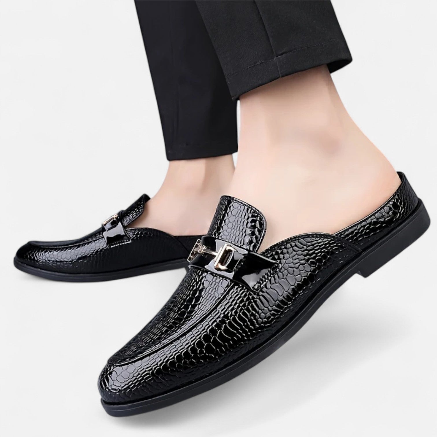 Old Ancien | Men’s Dress Loafers – Buckled Round Toe Classic