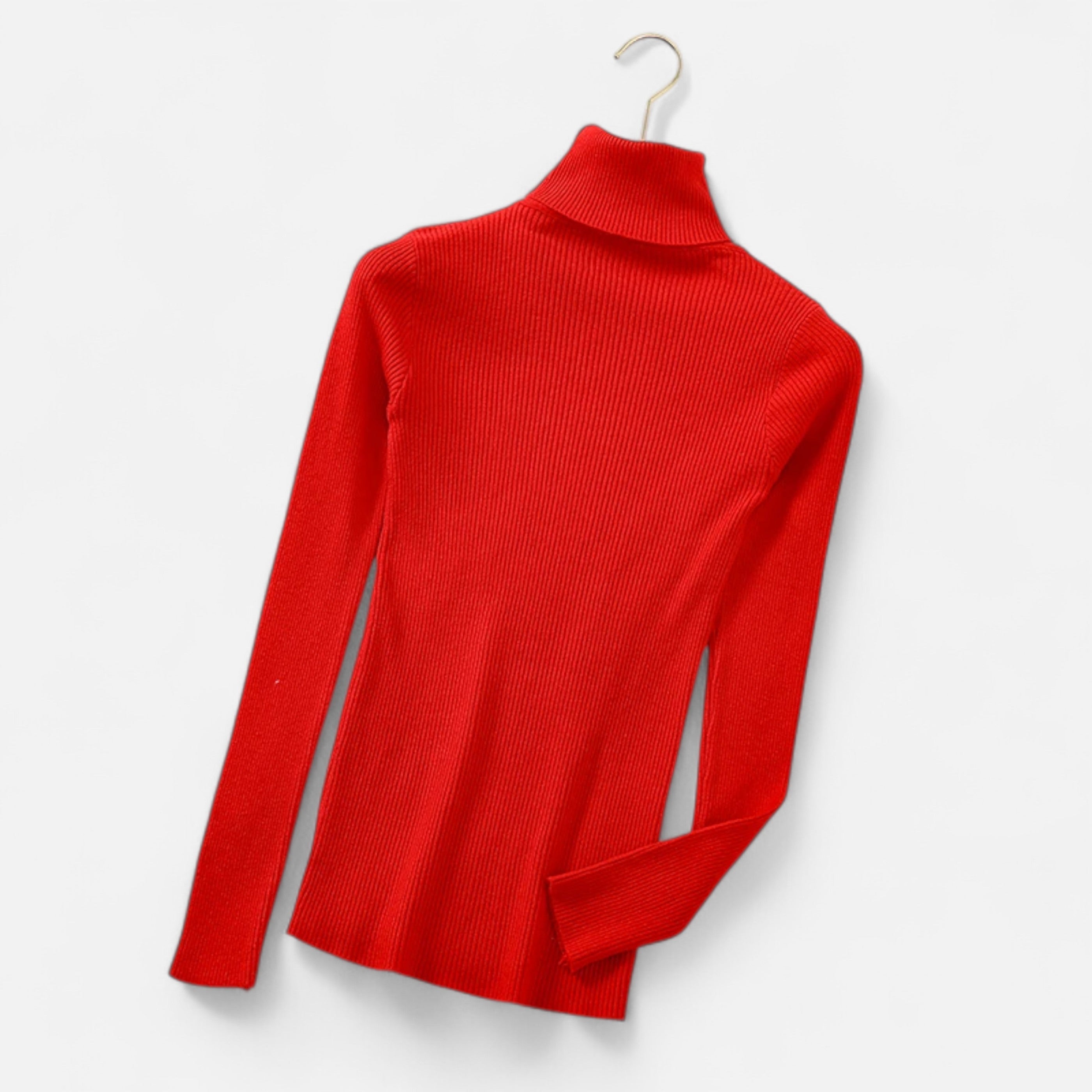 Old Ancien | Women’s Ribbed Turtleneck – Foldover Winter Elegance