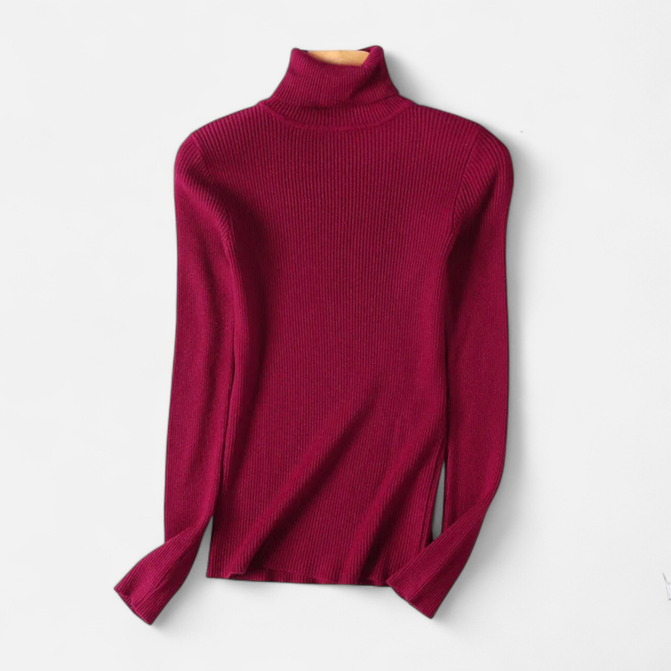 Old Ancien | Women’s Ribbed Turtleneck – Foldover Winter Elegance