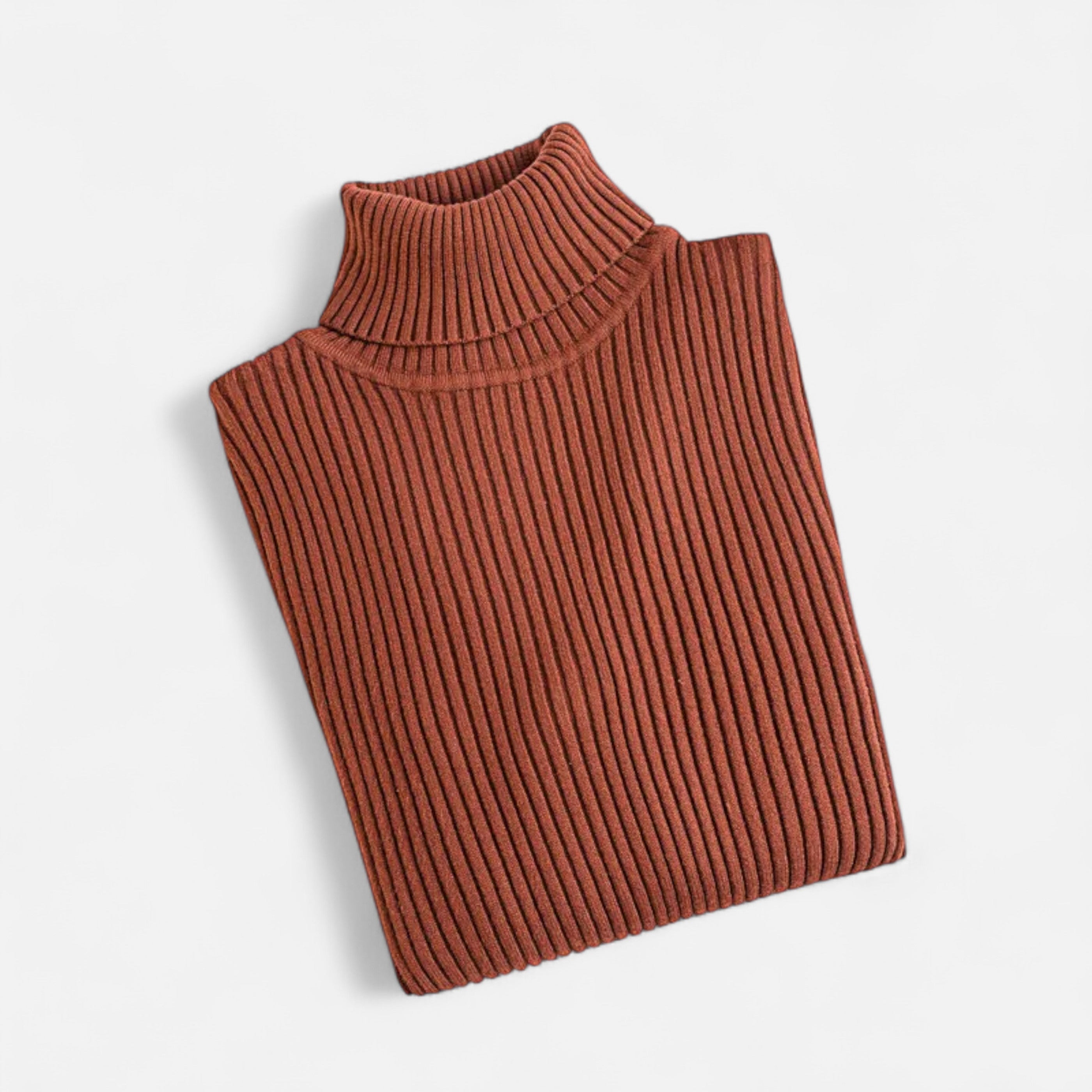 Old Ancien | Women’s Ribbed Turtleneck – Foldover Winter Elegance