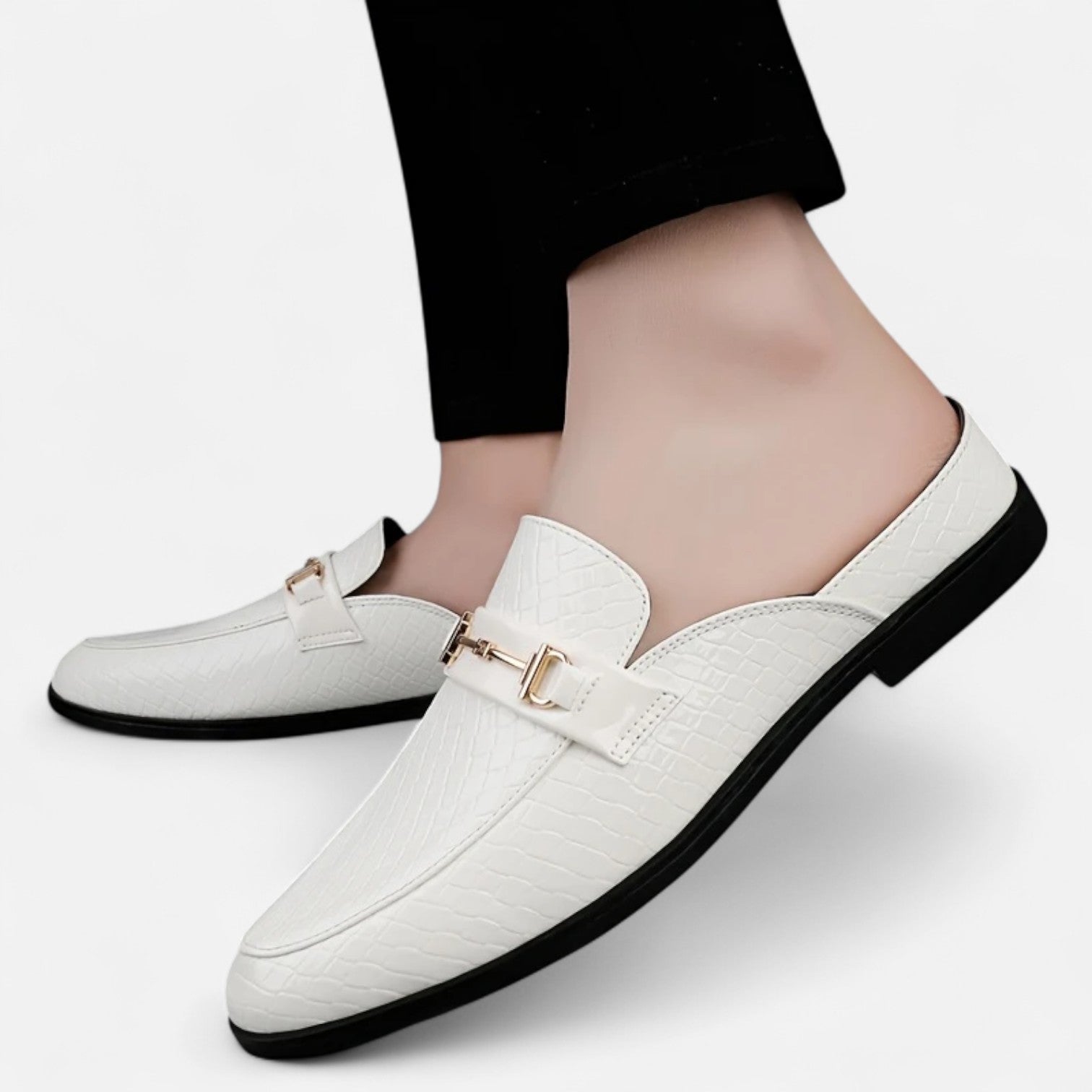 Old Ancien | Men’s Dress Loafers – Buckled Round Toe Classic