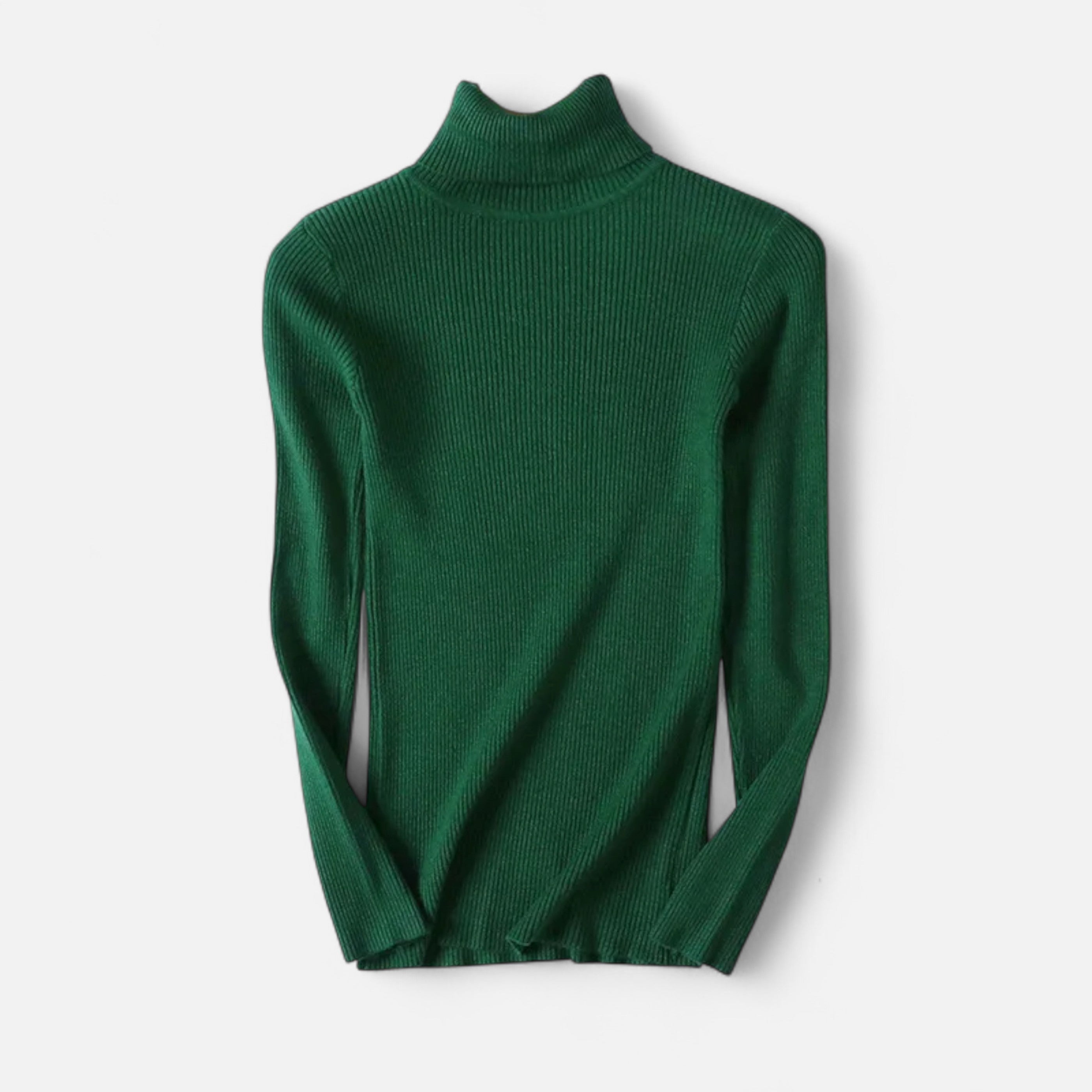 Old Ancien | Women’s Ribbed Turtleneck – Foldover Winter Elegance