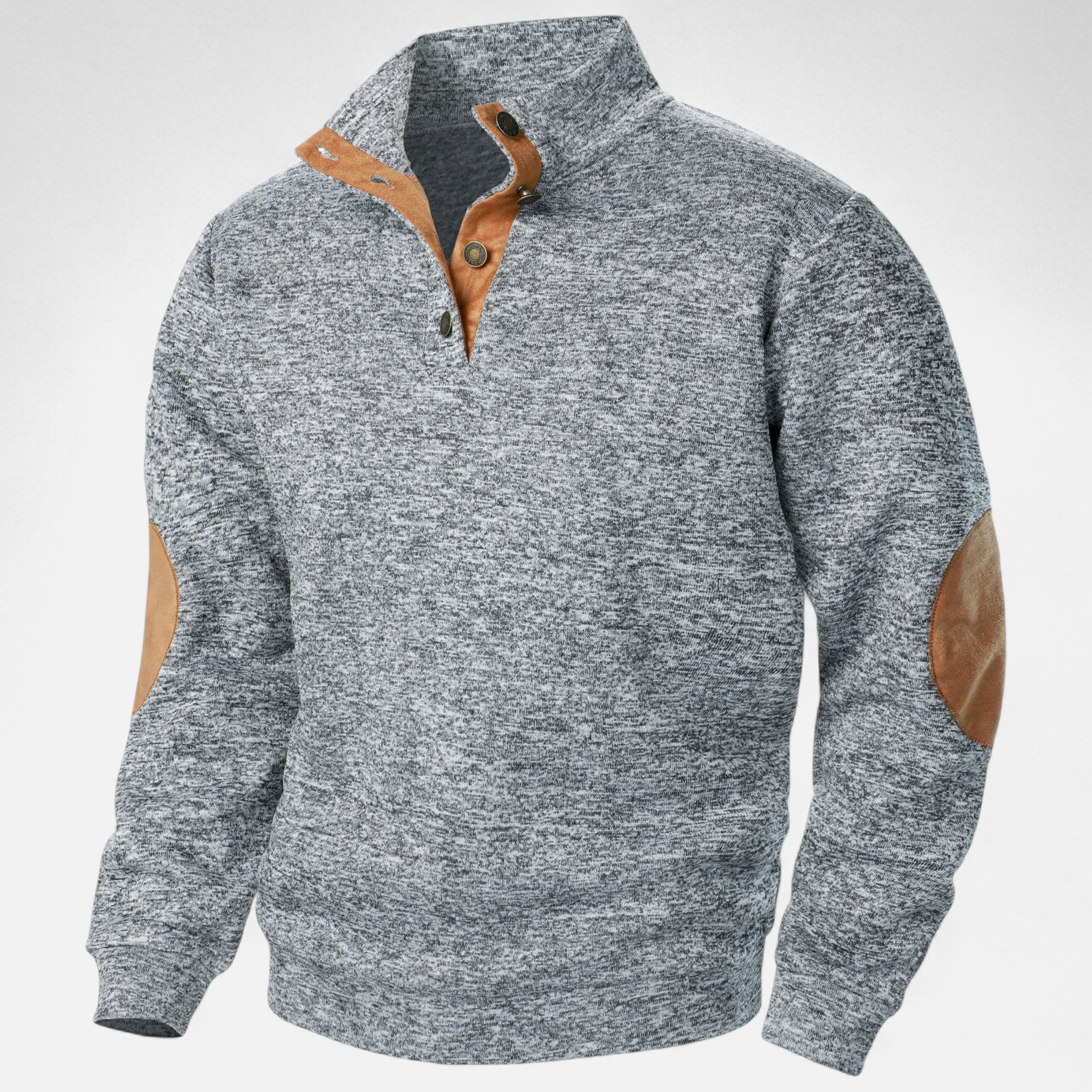 Old Ancien | Men’s Knitted Sweater – Stand Collar Heritage Style