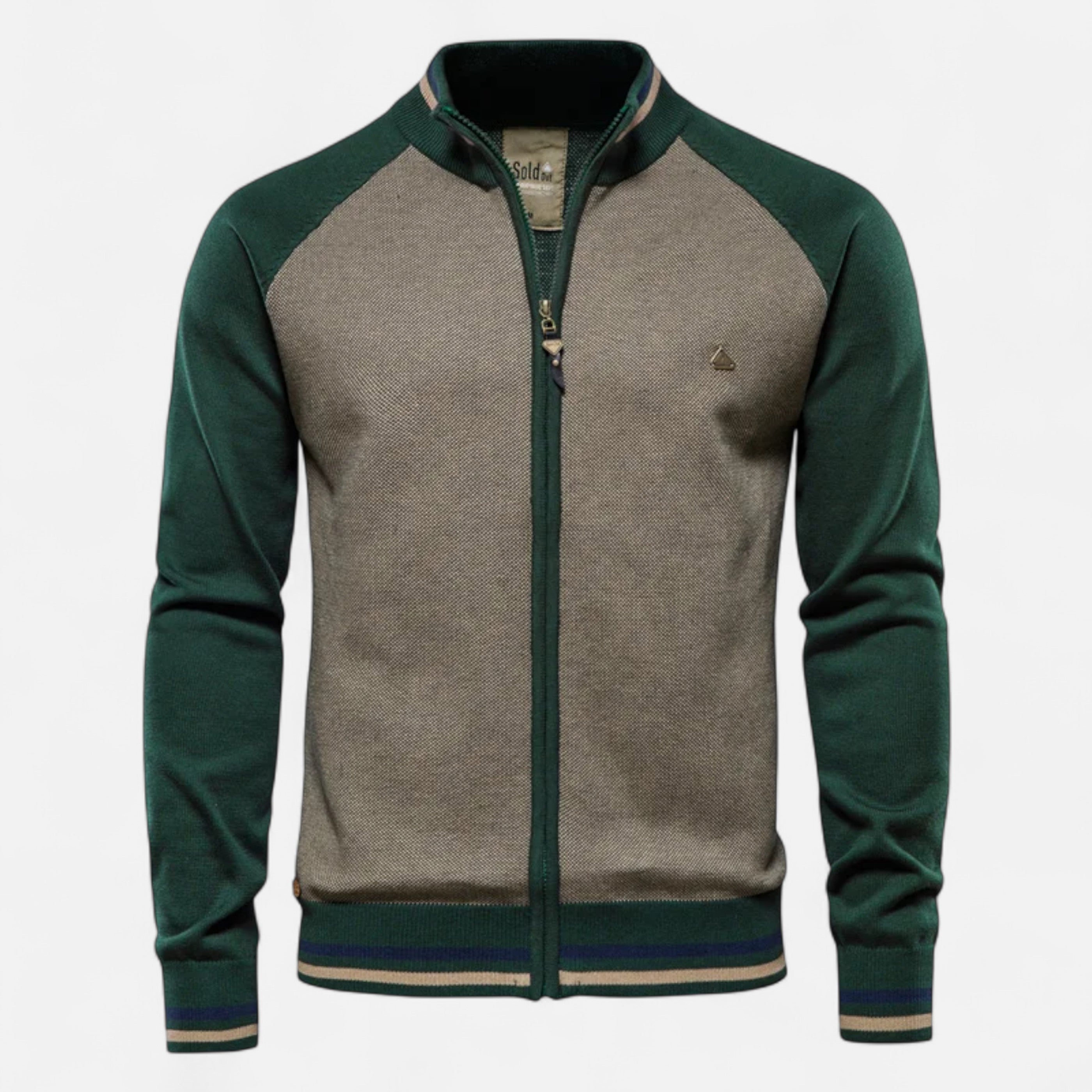 Old ancien | Men’s Zipped Sweater – Heritage Cotton Knit