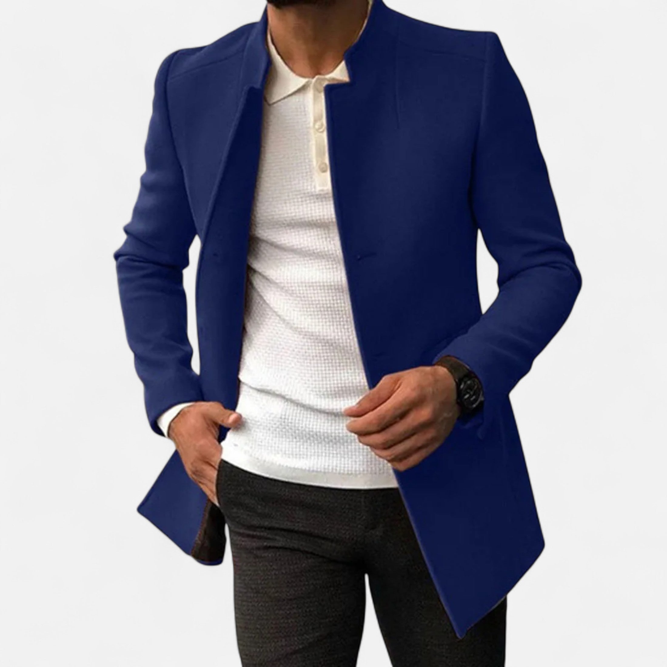 Old ancien | Men’s Tailored Coat – Classic Solid Comfort