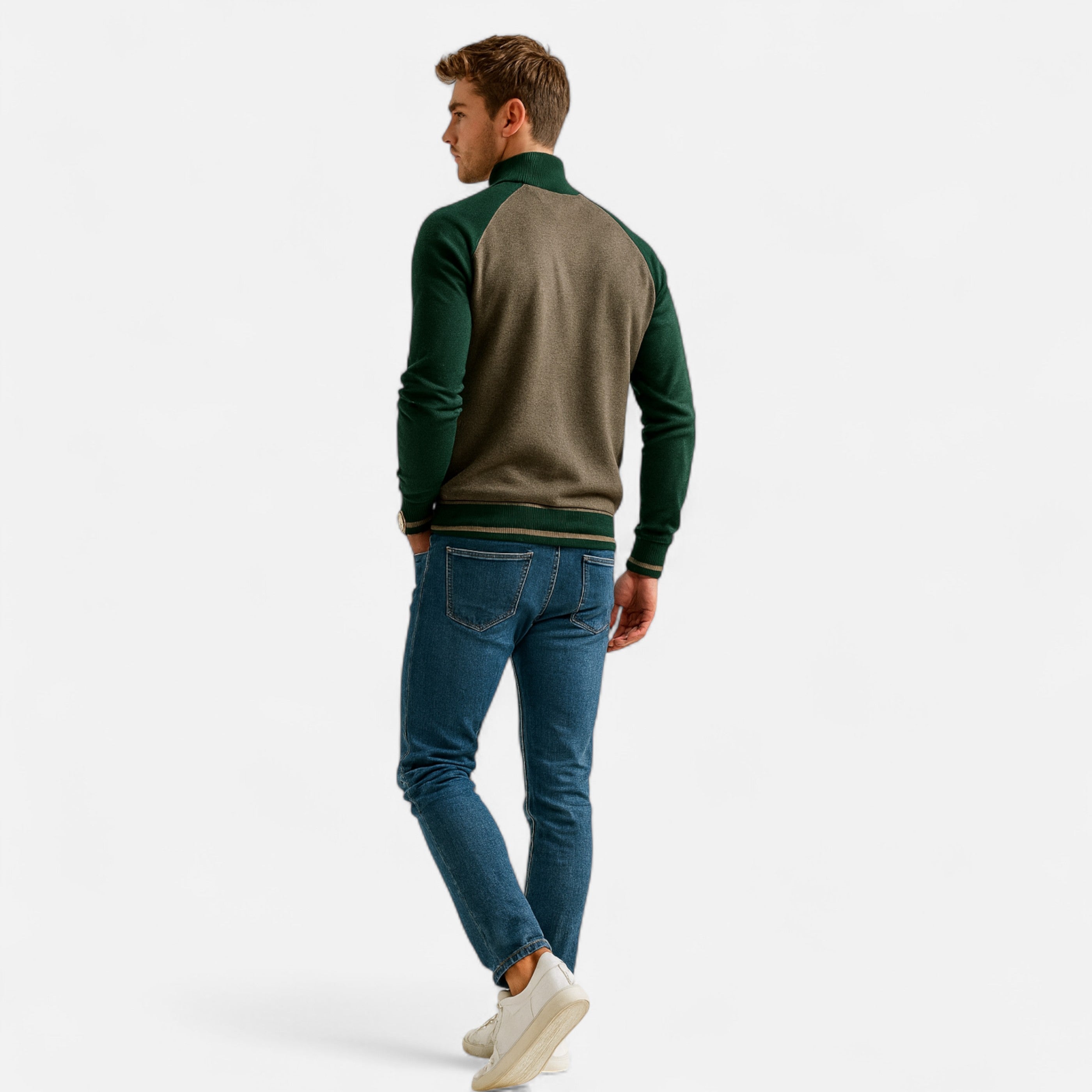 Old ancien | Men’s Zipped Sweater – Heritage Cotton Knit