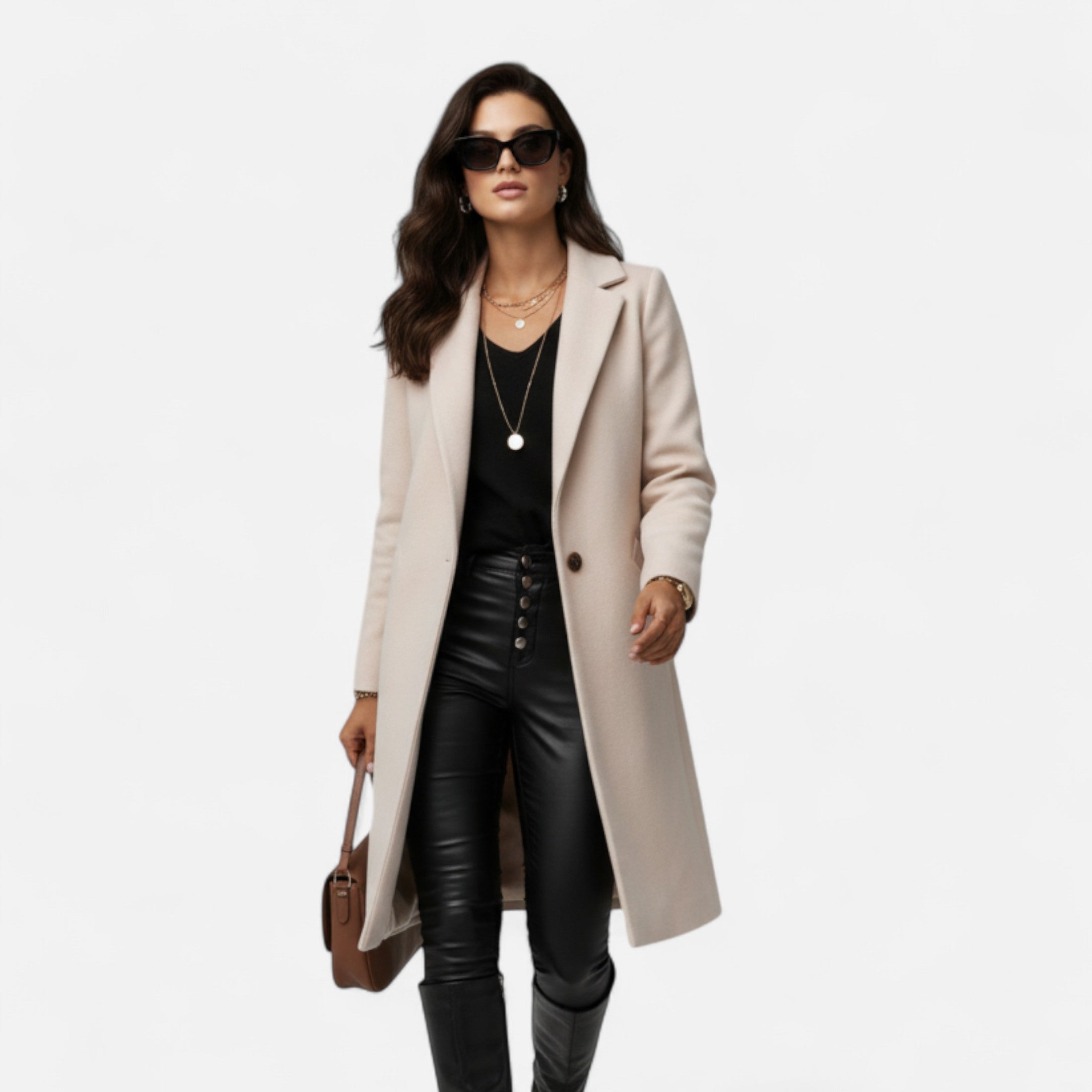 Old Ancien | Women’s Winter Overcoat – Lapel Collar Elegance