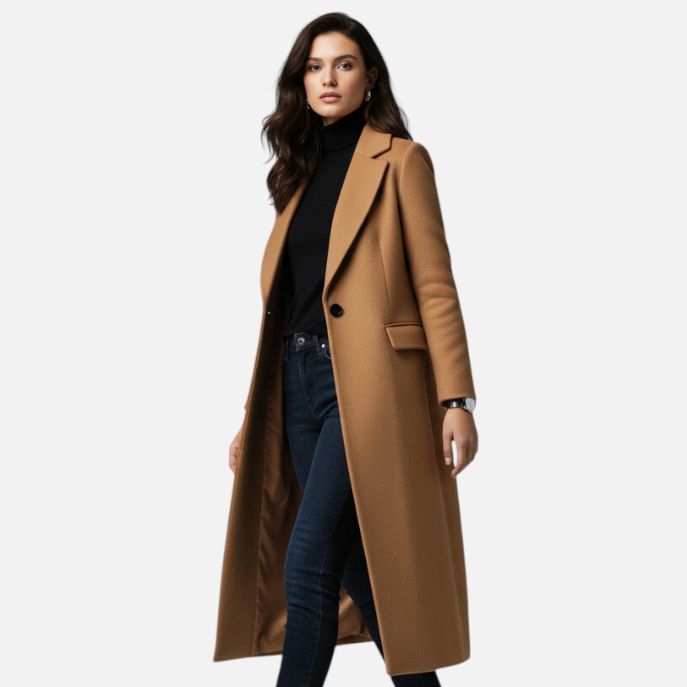 Old Ancien | Women’s Winter Overcoat – Lapel Collar Elegance