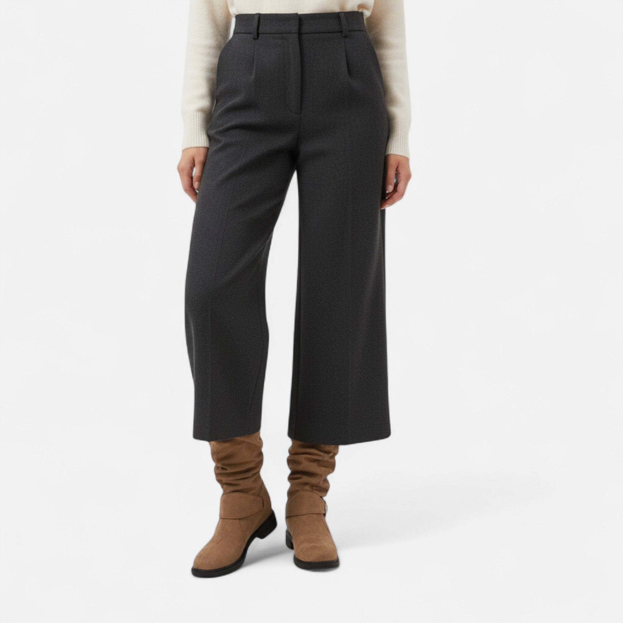 Old Ancien | Women’s Knee-High Boots – Buckle Belt Elegance