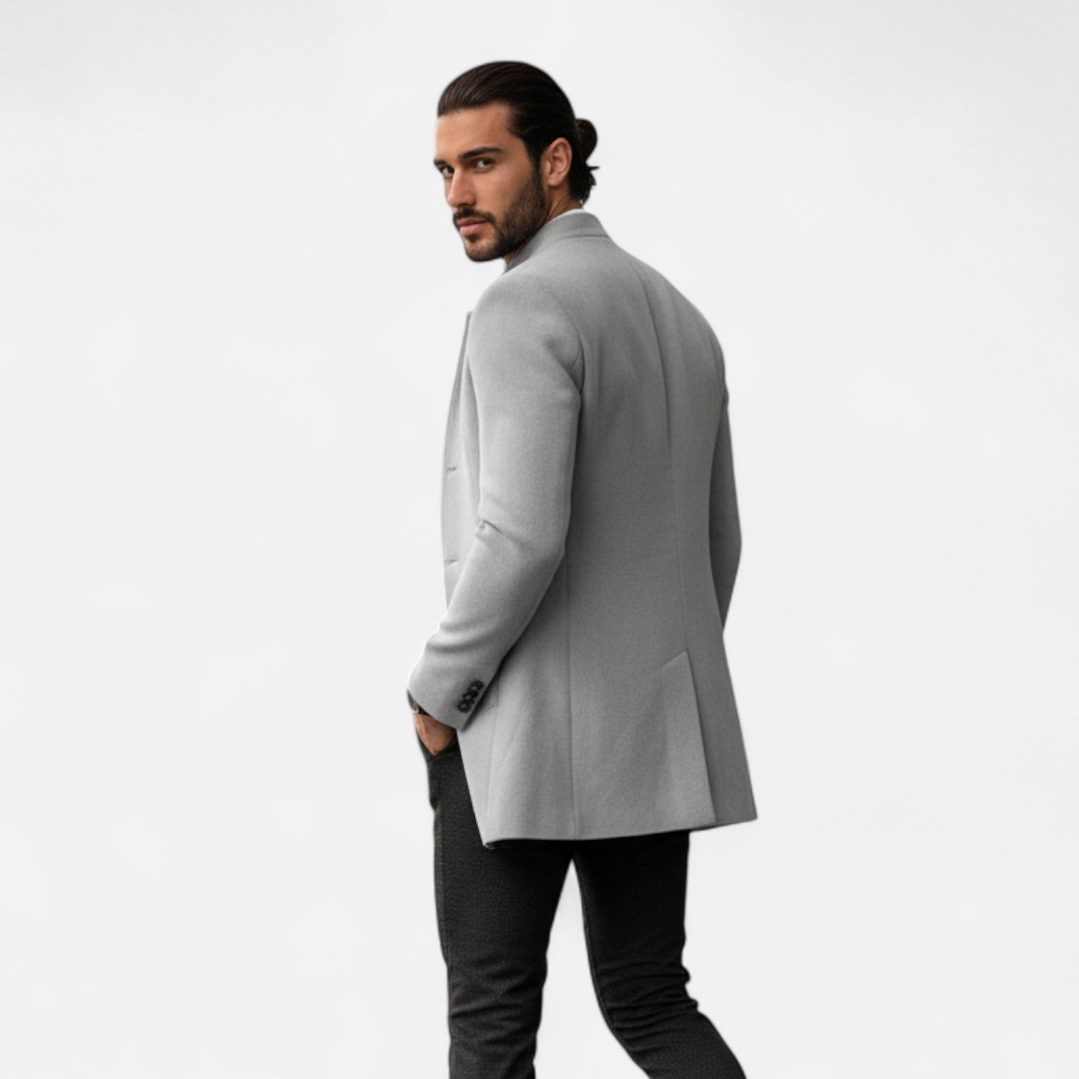 Old ancien | Men’s Tailored Coat – Classic Solid Comfort