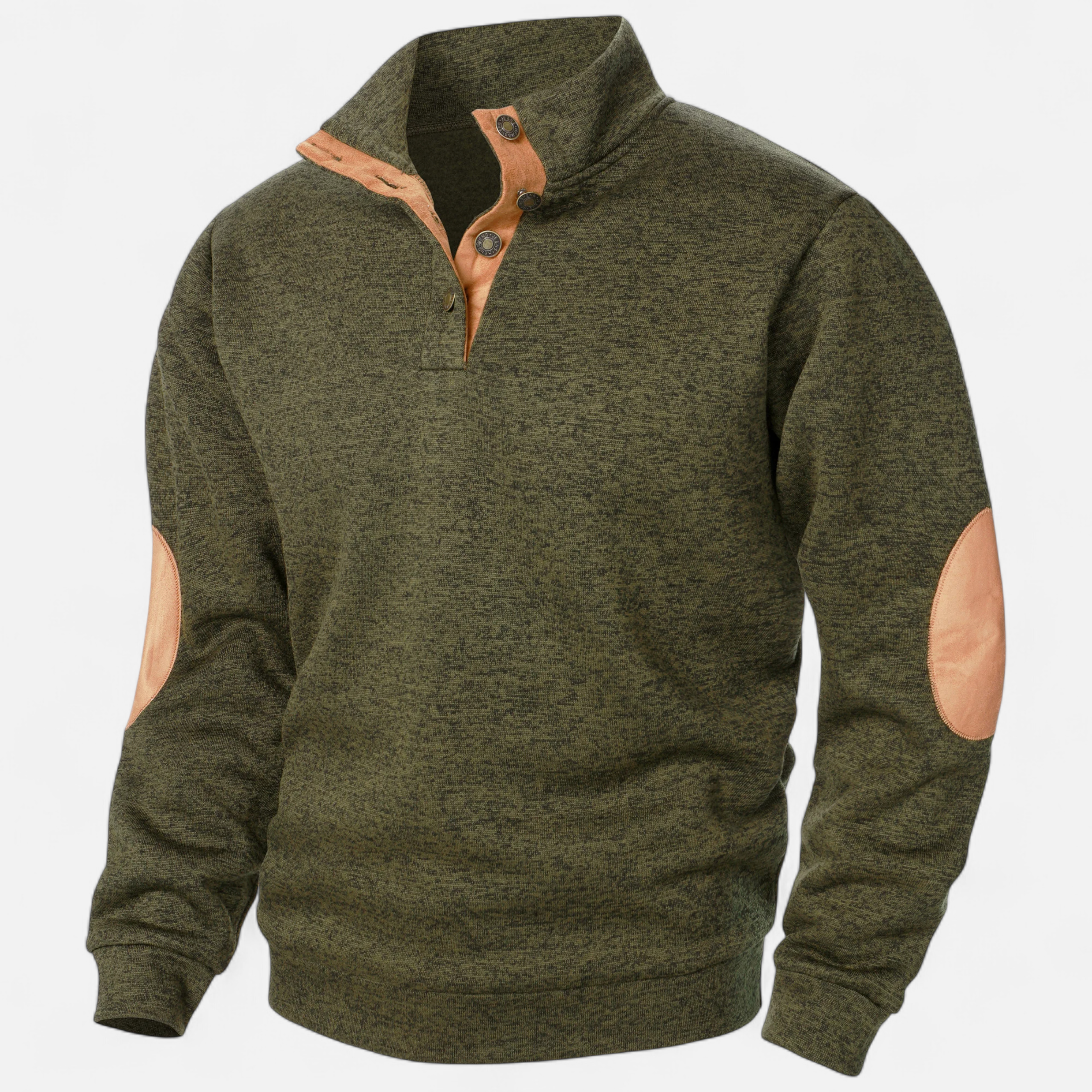 Old Ancien | Men’s Knitted Sweater – Stand Collar Heritage Style