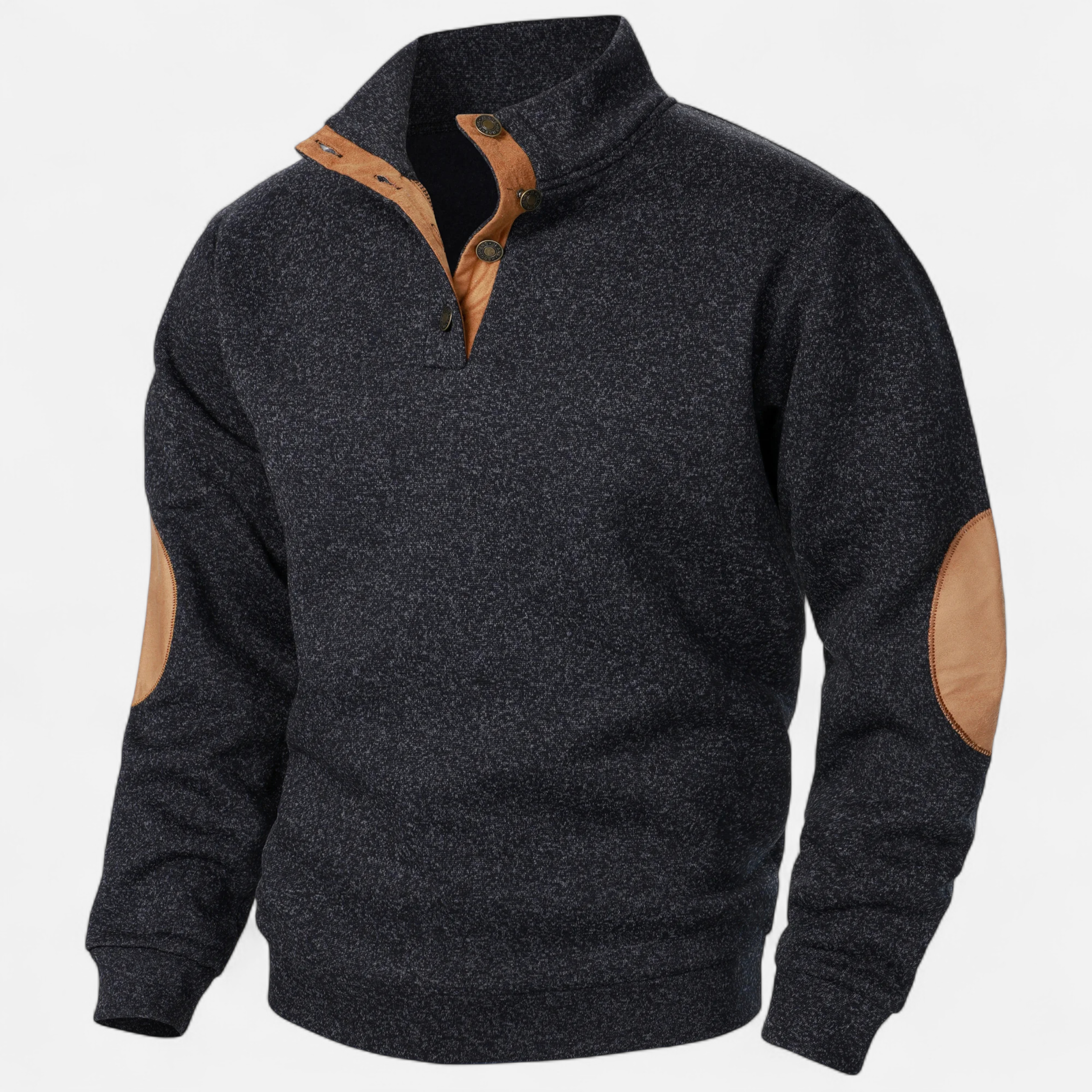 Old Ancien | Men’s Knitted Sweater – Stand Collar Heritage Style