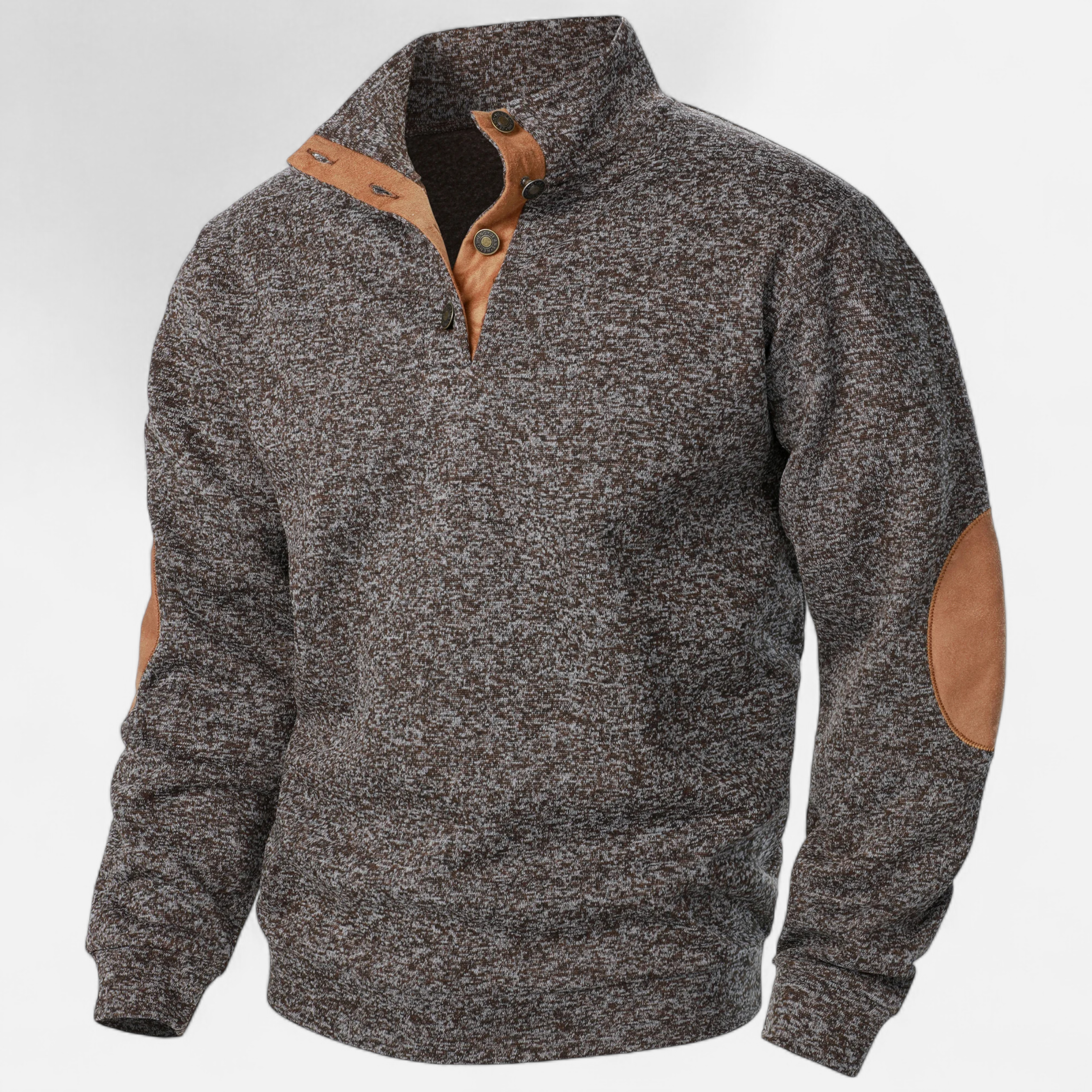 Old Ancien | Men’s Knitted Sweater – Stand Collar Heritage Style
