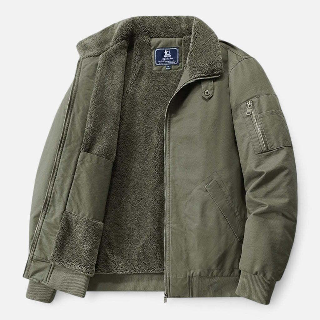 Old Ancien | Men’s Casual Jacket – Refined Cotton & Lambswool Blend