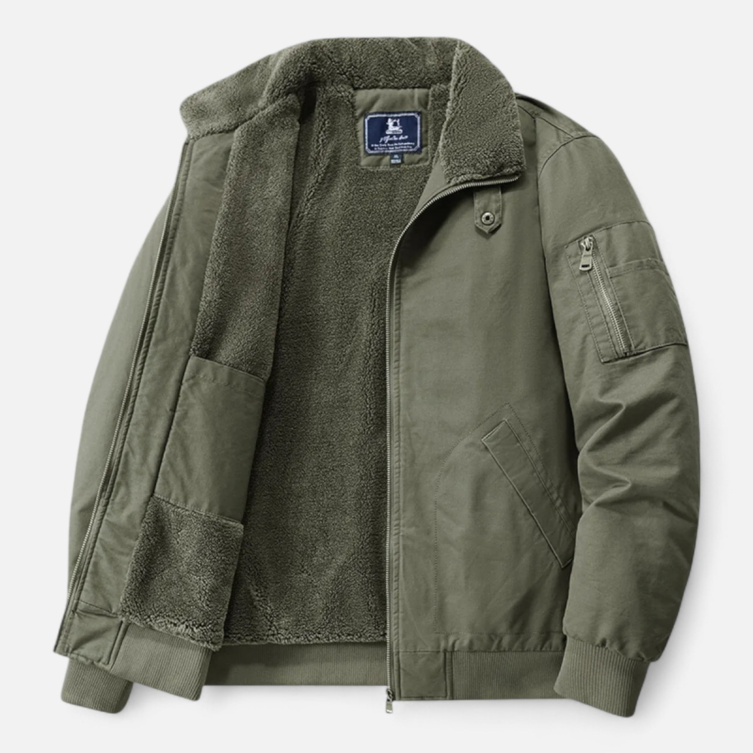 Old Ancien | Men’s Casual Jacket – Refined Cotton & Lambswool Blend