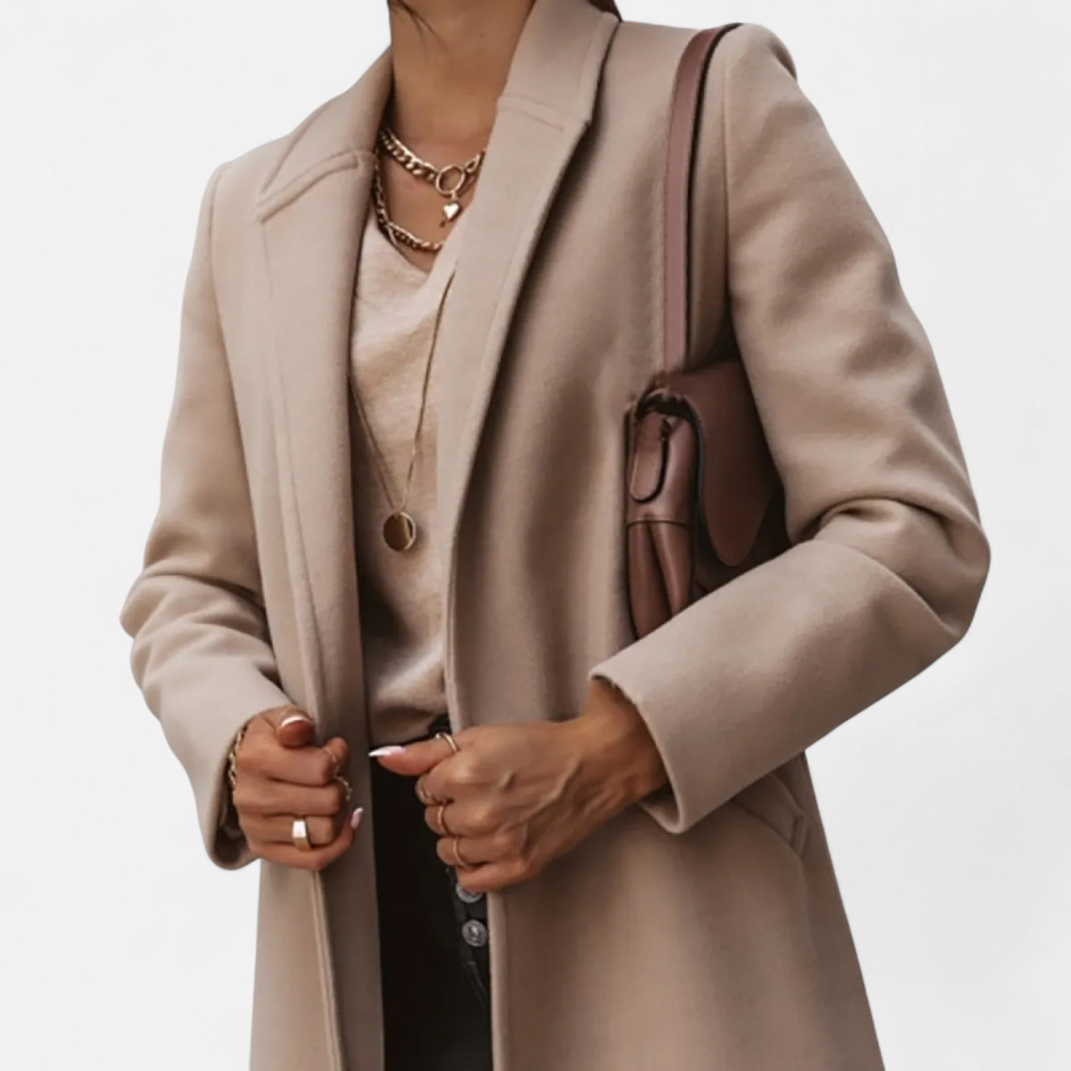 Old Ancien | Women’s Winter Overcoat – Lapel Collar Elegance