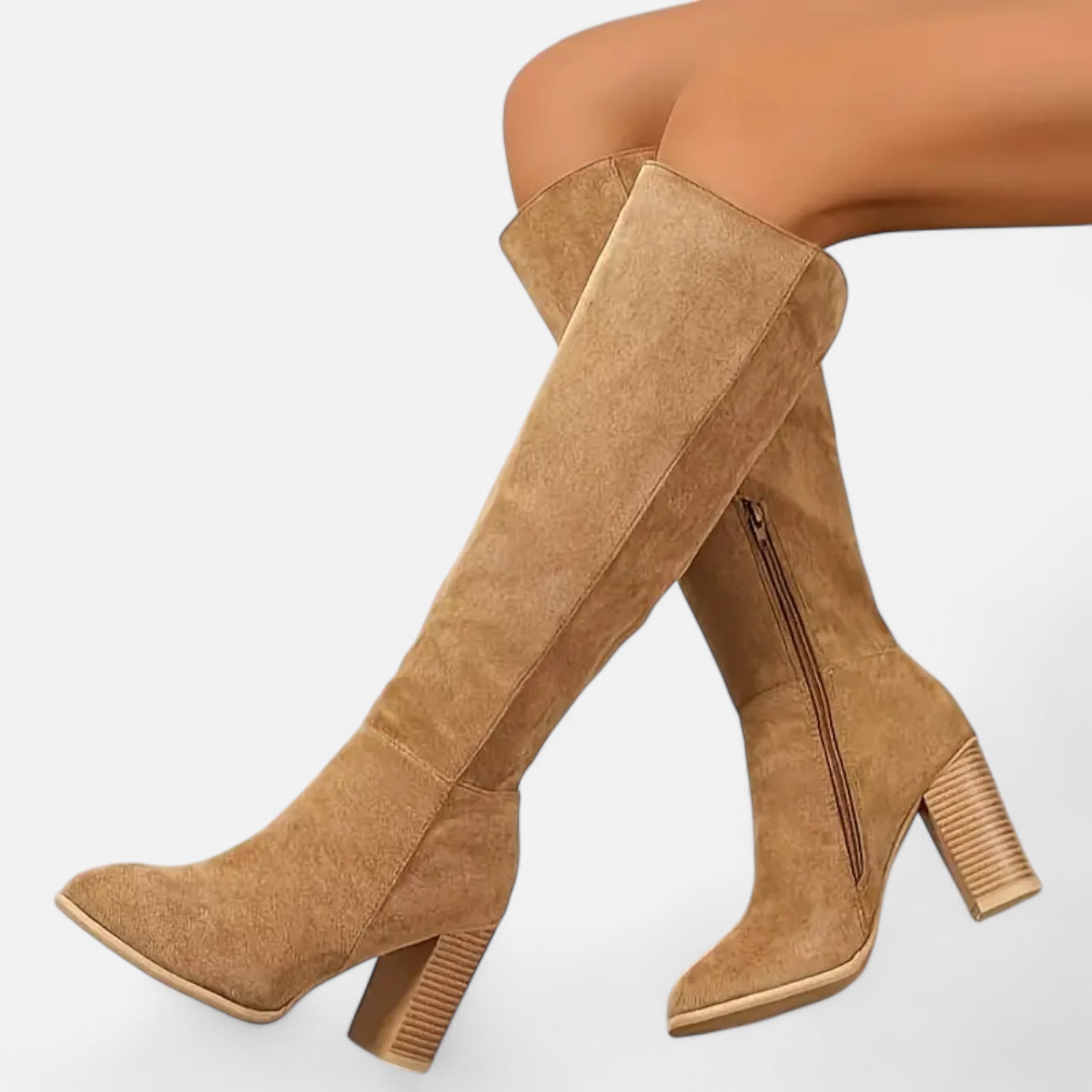 Old Ancien | Women’s Long Boots – Equestrian Light Brown Elegance