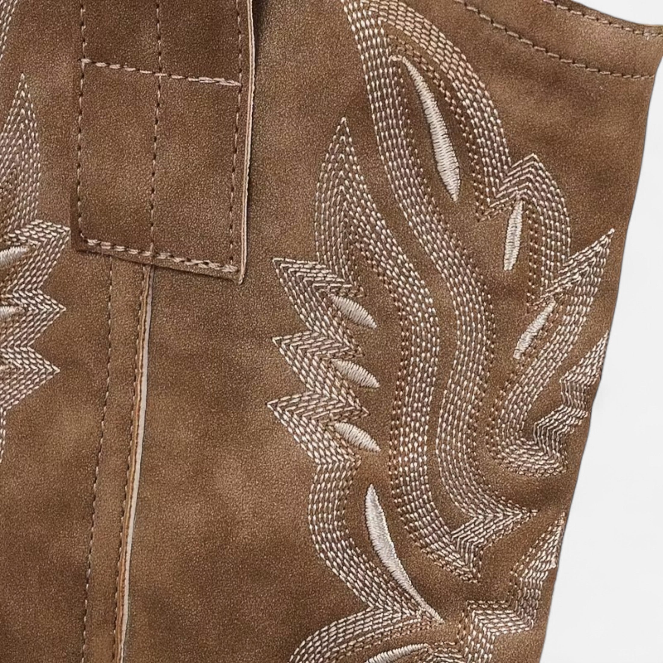 Old Ancien | Women’s Suede Cowboy Boots – Vintage Chunky Heel