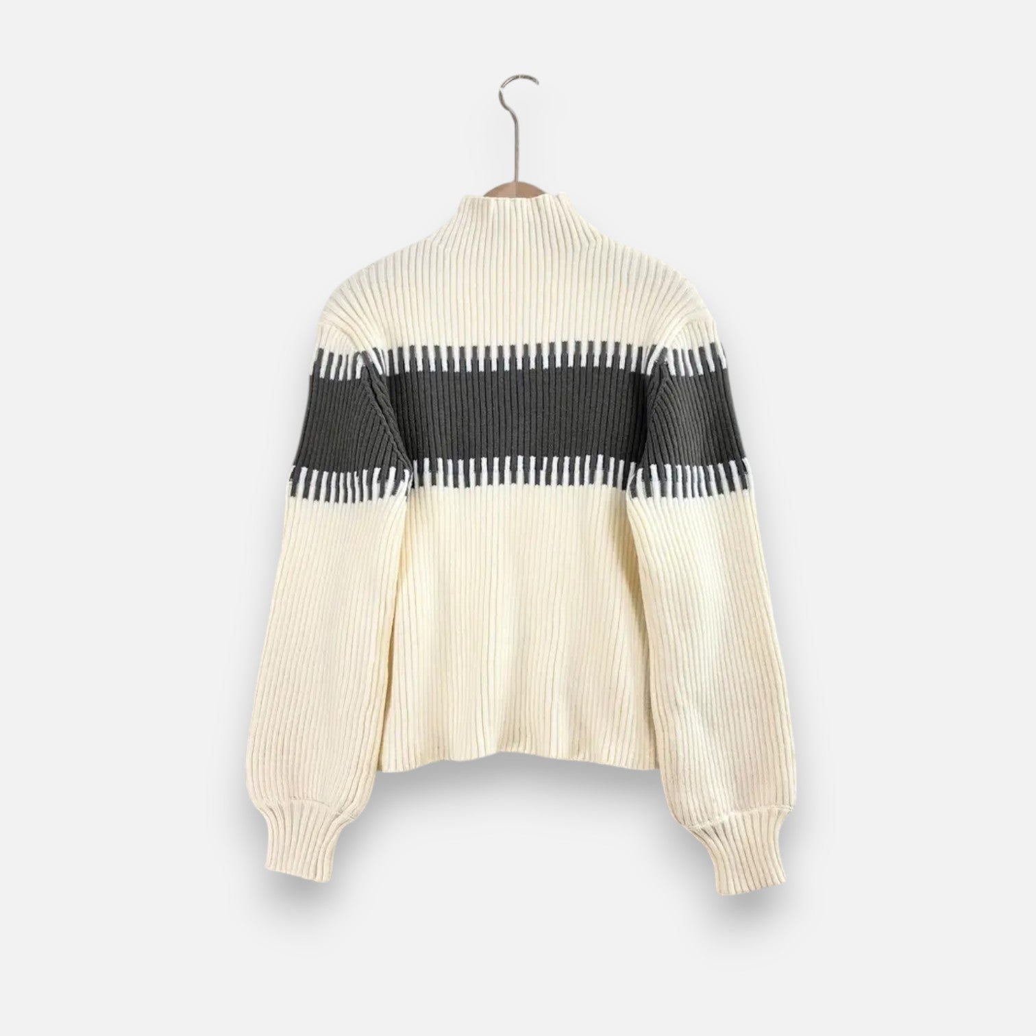 Old Ancien | Women’s Knit Set – High-Neck Pullover & Midi Skirt