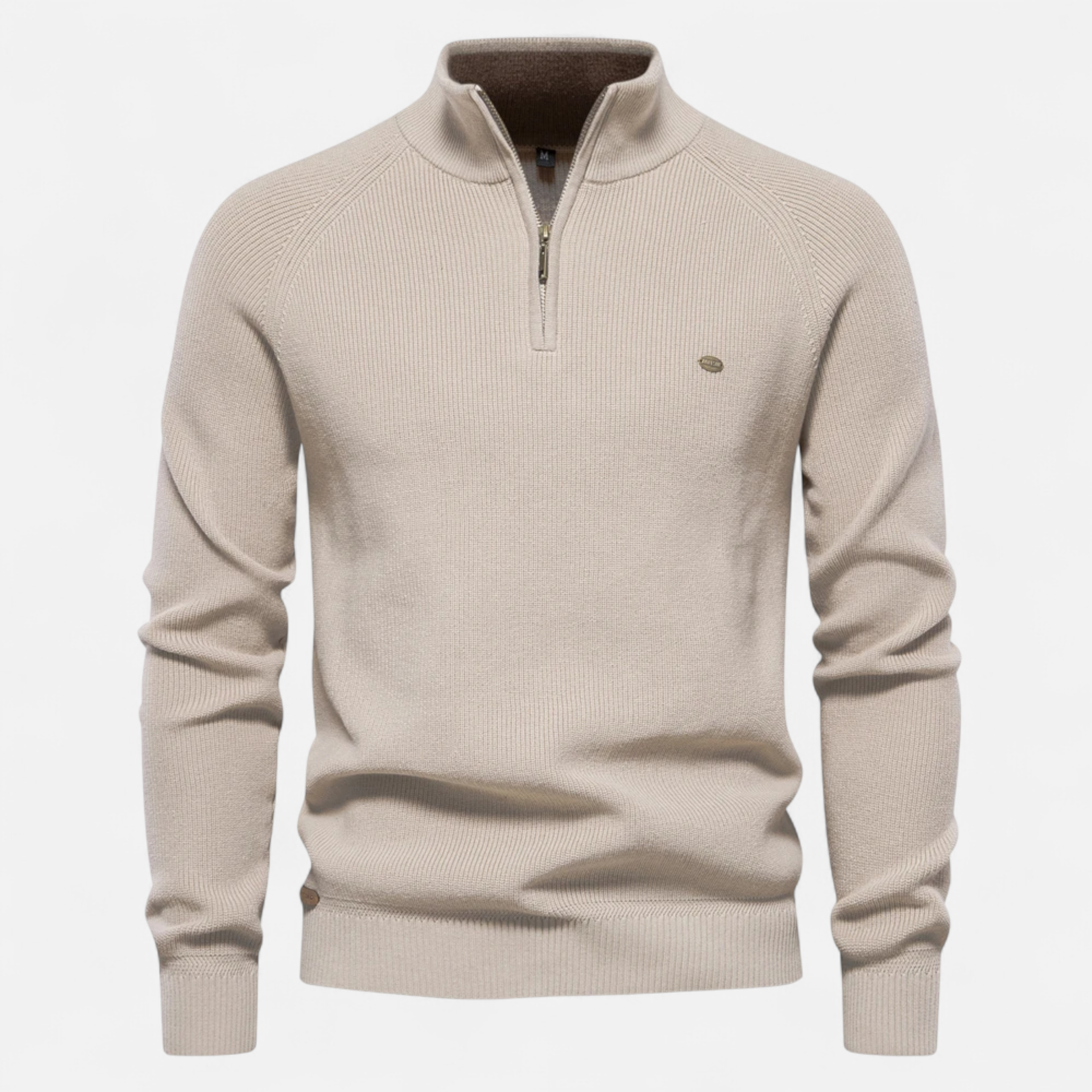 Old Ancien | Men’s Cotton Zip Sweater – Refined Knitwear for the Season