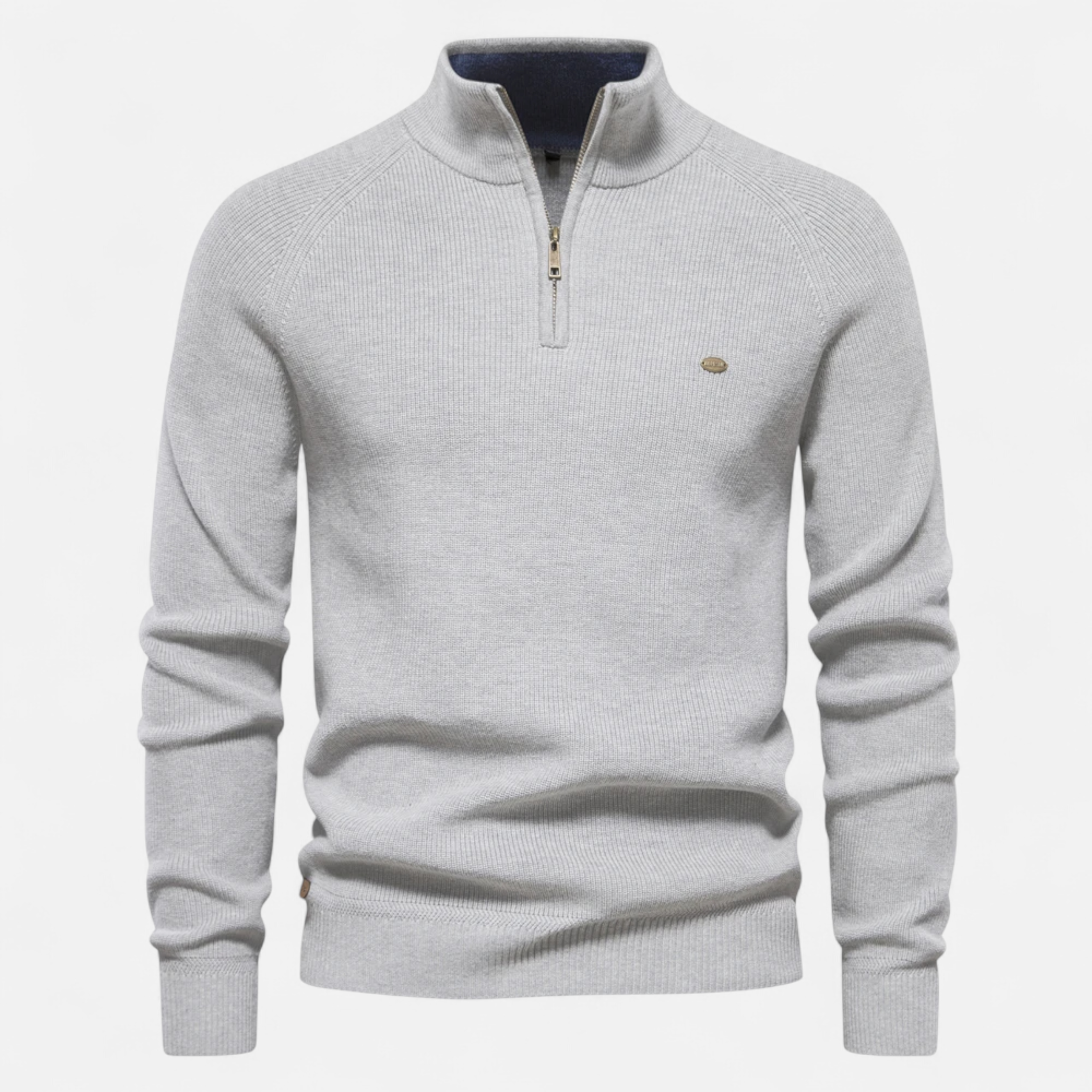 Old Ancien | Men’s Cotton Zip Sweater – Refined Knitwear for the Season