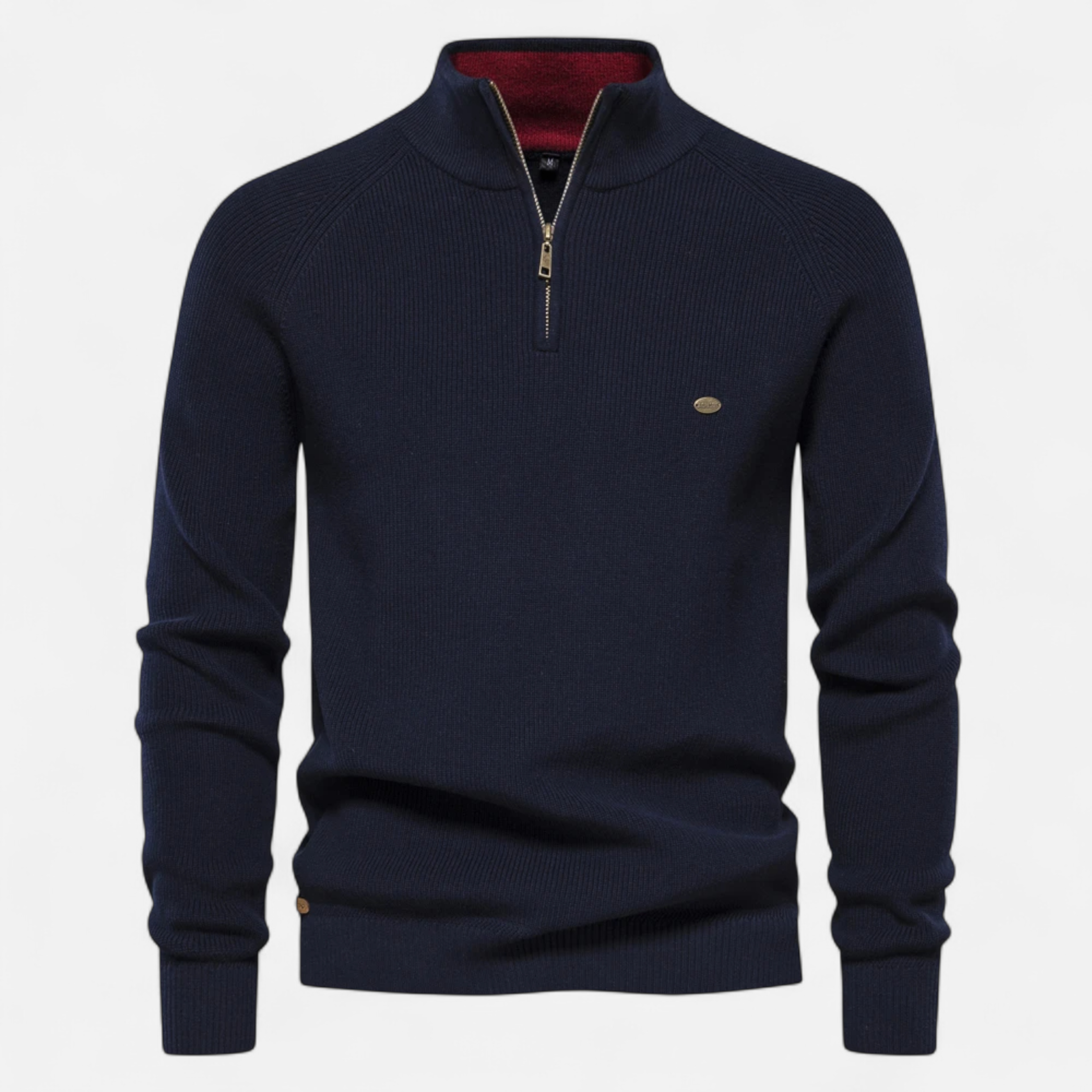 Old Ancien | Men’s Cotton Zip Sweater – Refined Knitwear for the Season
